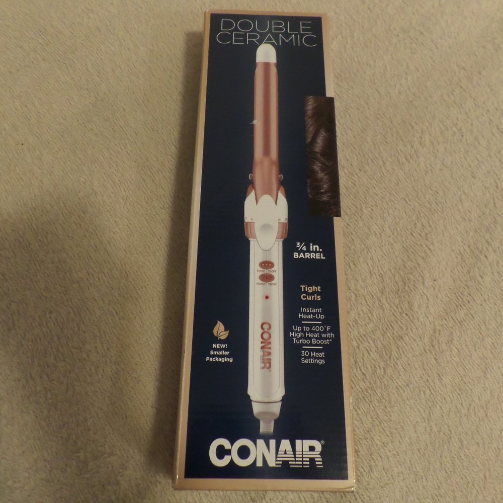 Conair DoubleCeramic Curling Iron ¾” Barrel - New